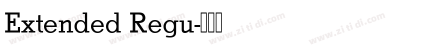 Extended Regu字体转换